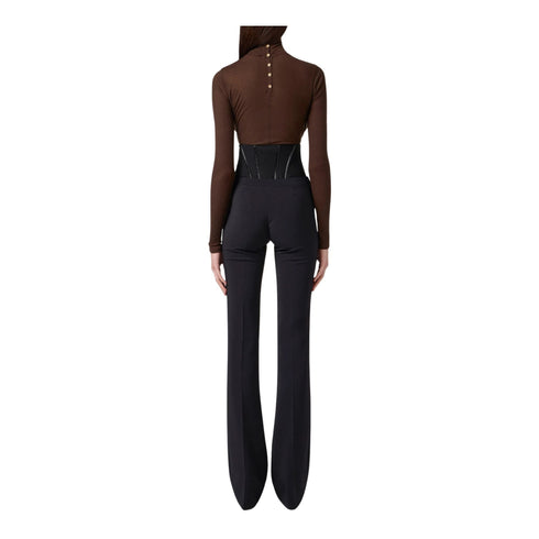 Elisabetta Franchi Pantaloni Pantalone Donna bustier svasato 40 - Francavilla Moda